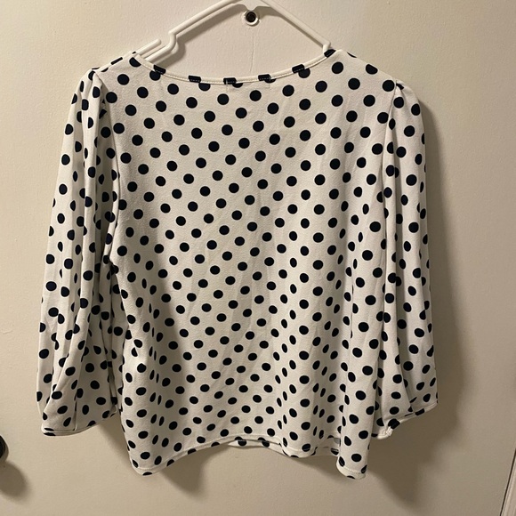 Green Envelope Polka Dot Blouse - Picture 3 of 5